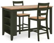 Gesthaven Dining Set Ashley Furniture Dining Room Set Natural/Green / 2-Piece: Counter Height Table/2-Ba Fresh Start Furniture