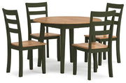 Gesthaven Dining Set Ashley Furniture Dining Room Set Natural/Green / 5-Piece: Dining Table/4-Dining Cha Fresh Start Furniture