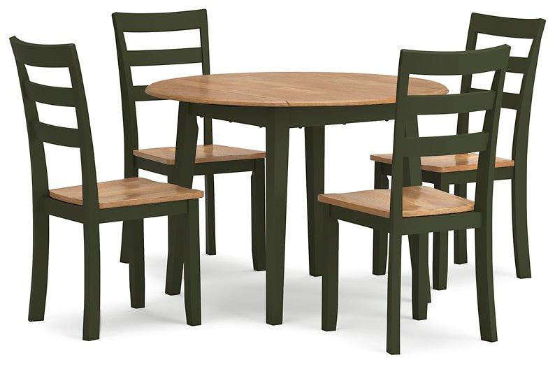 Gesthaven Dining Set Ashley Furniture Dining Room Set Natural/Green / 5-Piece: Dining Table/4-Dining Cha Fresh Start Furniture