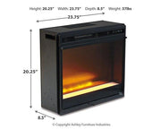 Wildenauer 76" TV Stand with Electric Fireplace Ashley Furniture TV Stand w/Fire  Fresh Start Furniture