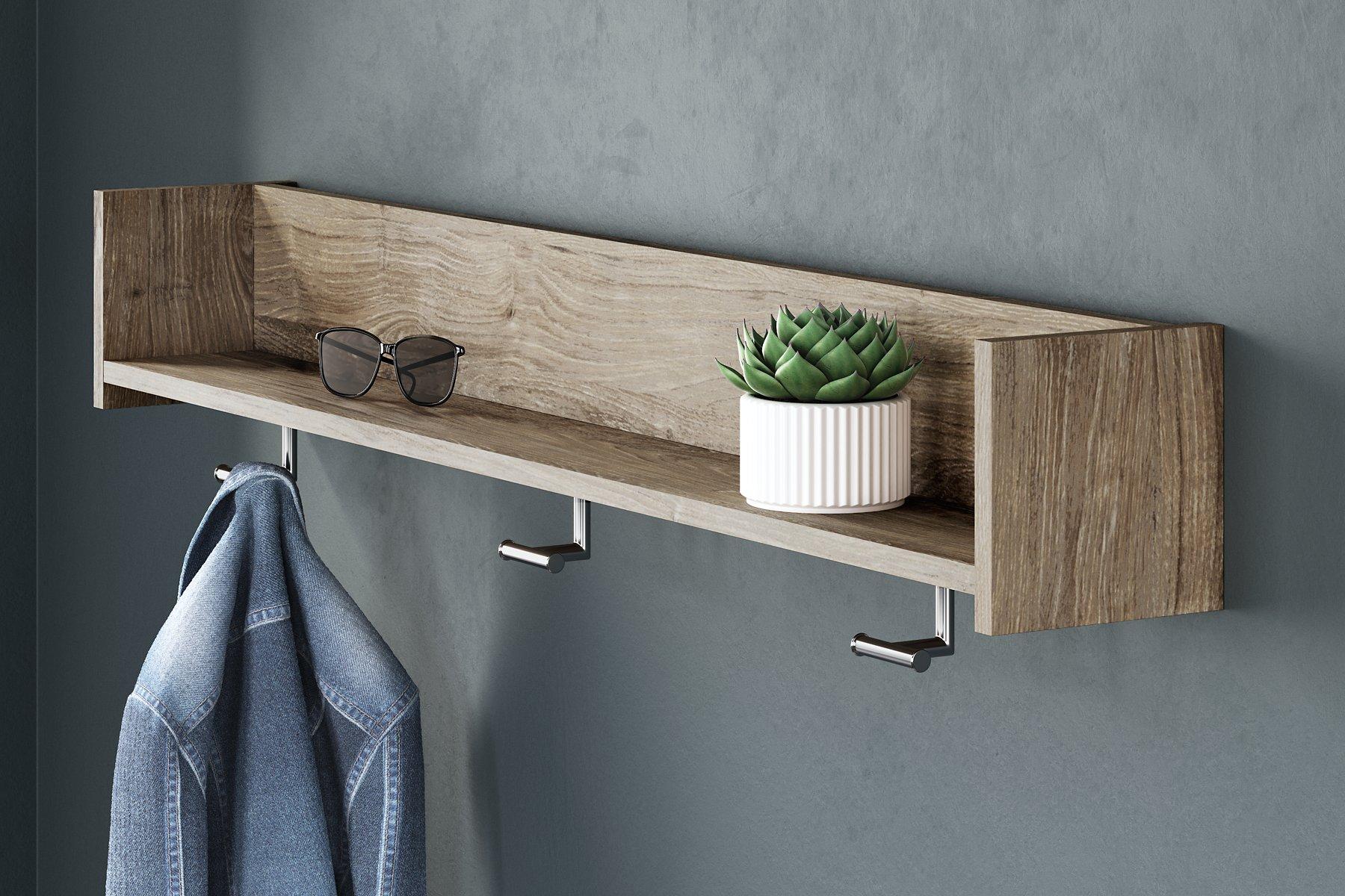 Oliah Wall Mounted Coat Rack with Shelf – Fresh Start Furniture