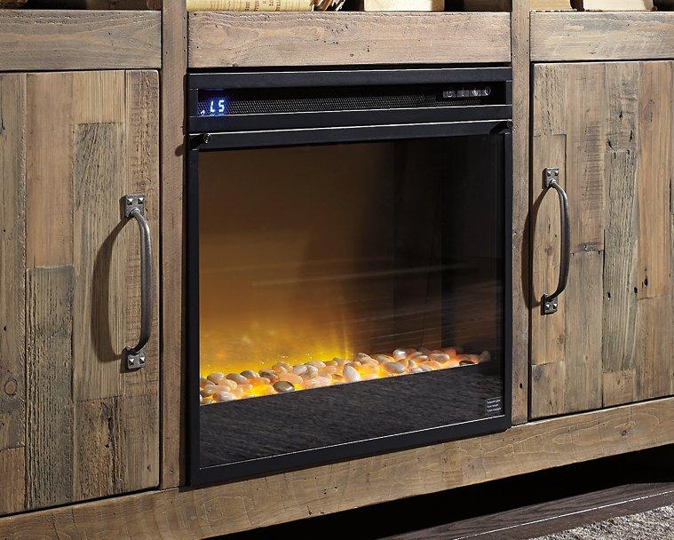 Wildenauer 76" TV Stand with Electric Fireplace Ashley Furniture TV Stand w/Fire  Fresh Start Furniture