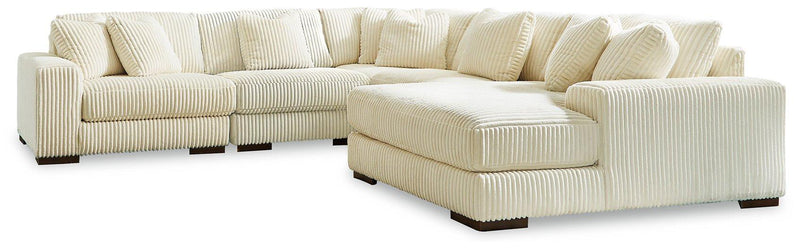 Lindyn Sectional with Chaise Ashley Furniture Sectional Ivory / 5-Piece / Right-Arm Facing Fresh Start Furniture