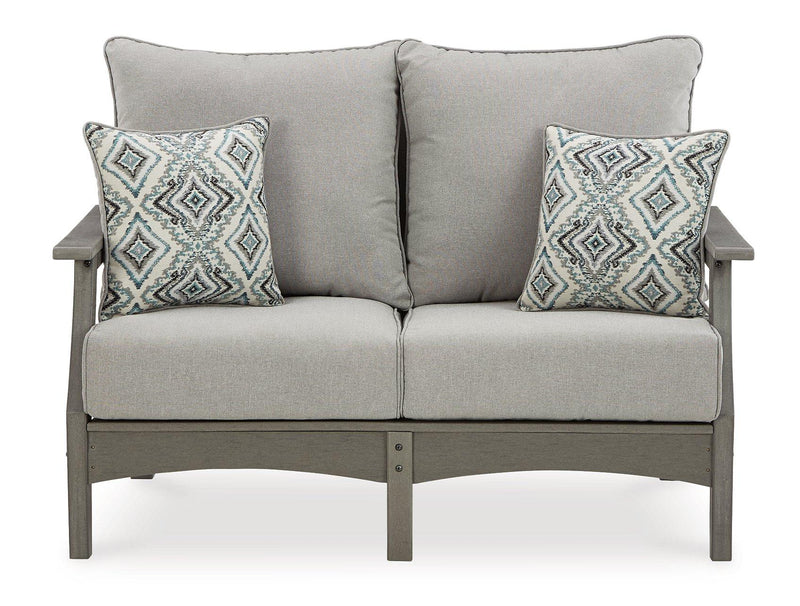 Visola Outdoor Sofa and Loveseat Set -  Ashley Furniture Outdoor Table Set  Fresh Start Furniture