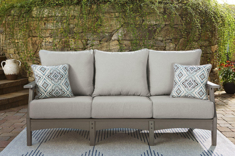 Visola Outdoor Sofa and Loveseat Set -  Ashley Furniture Outdoor Table Set  Fresh Start Furniture