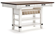 Valebeck Counter Height Dining Table Ashley Furniture Counter Height Table White/Brown / Rectangular Table Fresh Start Furniture