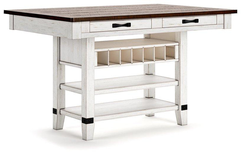 Valebeck Counter Height Dining Table Ashley Furniture Counter Height Table White/Brown / Rectangular Table Fresh Start Furniture
