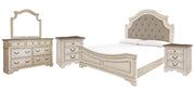Realyn Bedroom Set Ashley Furniture Bedroom Set Upholstered Bed / 7-Piece: Dresser & Mirror/Bed (H Fresh Start Furniture