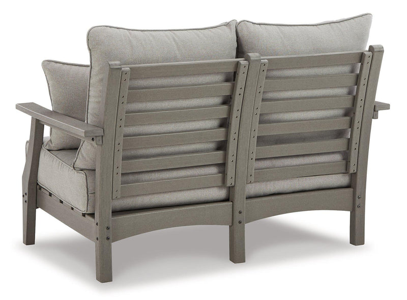 Visola Outdoor Sofa and Loveseat Set -  Ashley Furniture Outdoor Table Set  Fresh Start Furniture