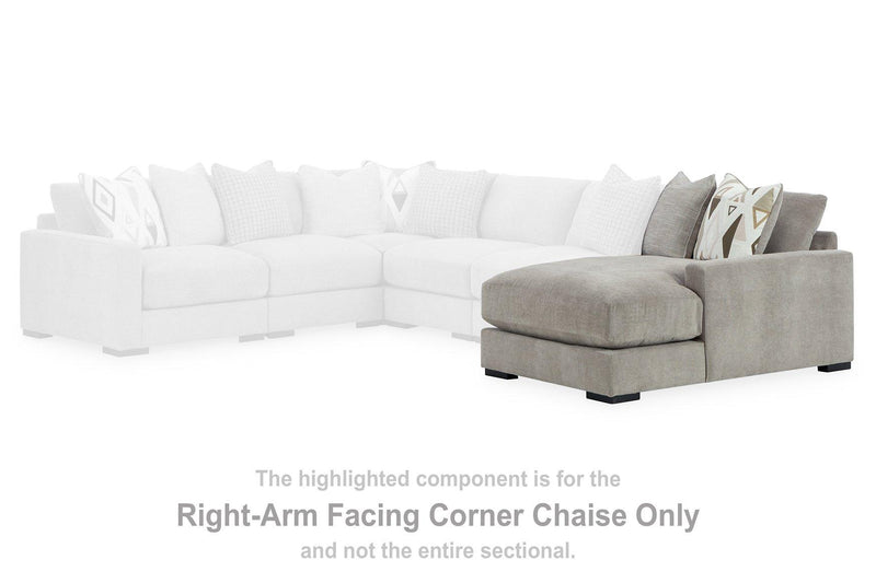 Aslan Court Sectional with Chaise -  Ashley Furniture Sectional