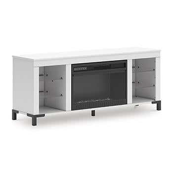 Brollevi 60" TV Stand with Electric Fireplace -  Ashley Furniture Entertainment Center  Fresh Start Furniture