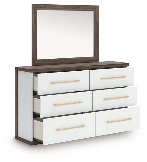 Kendanport Dresser and Mirror -  Ashley Furniture Dresser & Mirror  Fresh Start Furniture