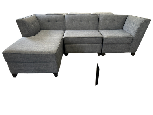 Macy’s Harper 3 Piece Modular Sectional Sofa with Chaise