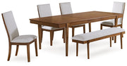 Lyncott Dining Room Set Ashley Furniture Dining Room Set 6-Piece: Dining Table/Bench/4-Dining Chair / Brown Fresh Start Furniture