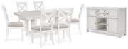 Robbinsdale Dining Package Ashley Furniture Casual Seating Set 8-Piece: Server/Dining Table/6-Dining Chair Fresh Start Furniture