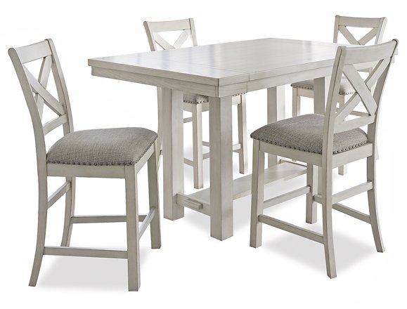 Robbinsdale Dining Package Ashley Furniture Casual Seating Set 5-Piece: Counter Height Table/4-Barstool Fresh Start Furniture