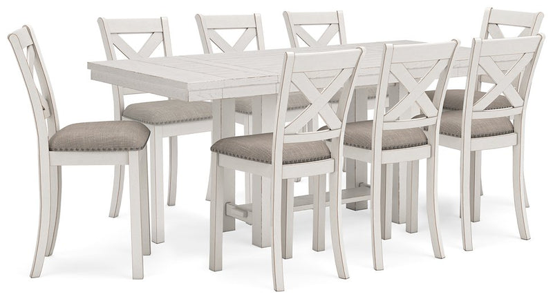 Robbinsdale Dining Package Ashley Furniture Casual Seating Set 9-Piece: Counter Height Table/8-Barstool Fresh Start Furniture