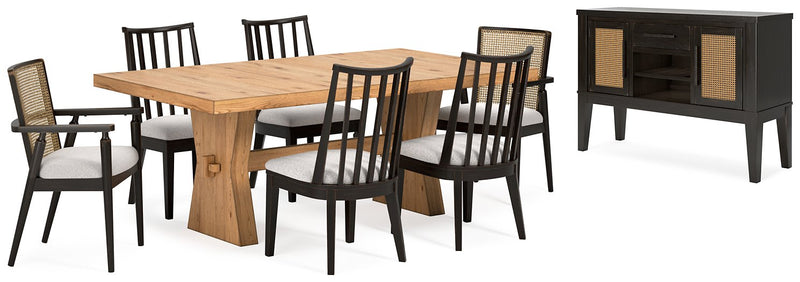 Galliden Dining Room Set Ashley Furniture Dining Room Set 8-Piece: Server/Dining Table/2-Dining Chair/4-Dini Fresh Start Furniture