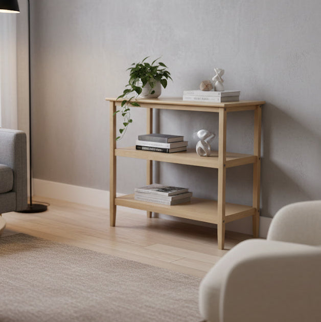 Lowe's Safavieh Modern Wood Polished Pine Console table