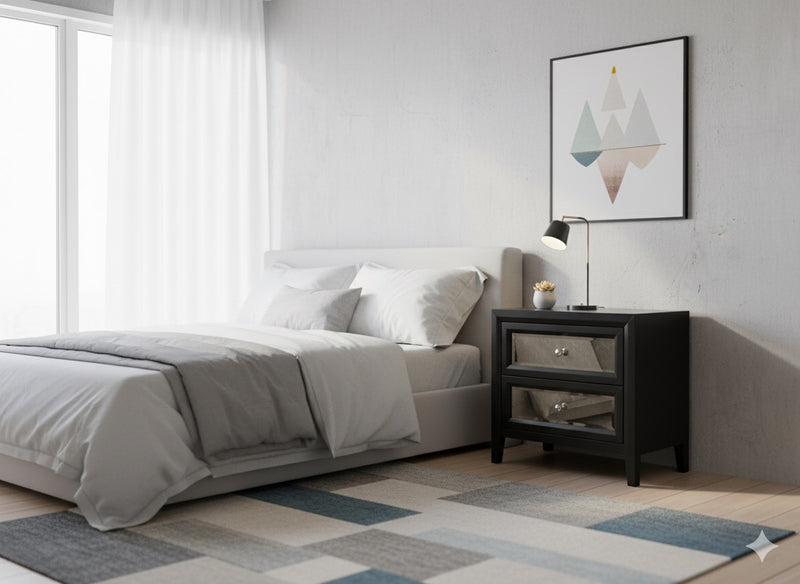 Wayfair Romig Mirrored Glass Top 2 - Drawer End Table