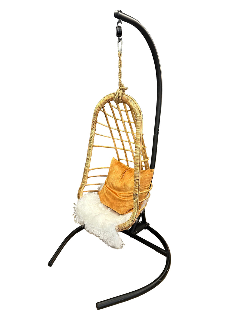 Hanging Rattan Kid’s Chair with Stand Two’s Company