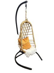 Hanging Rattan Kid’s Chair with Stand Two’s Company
