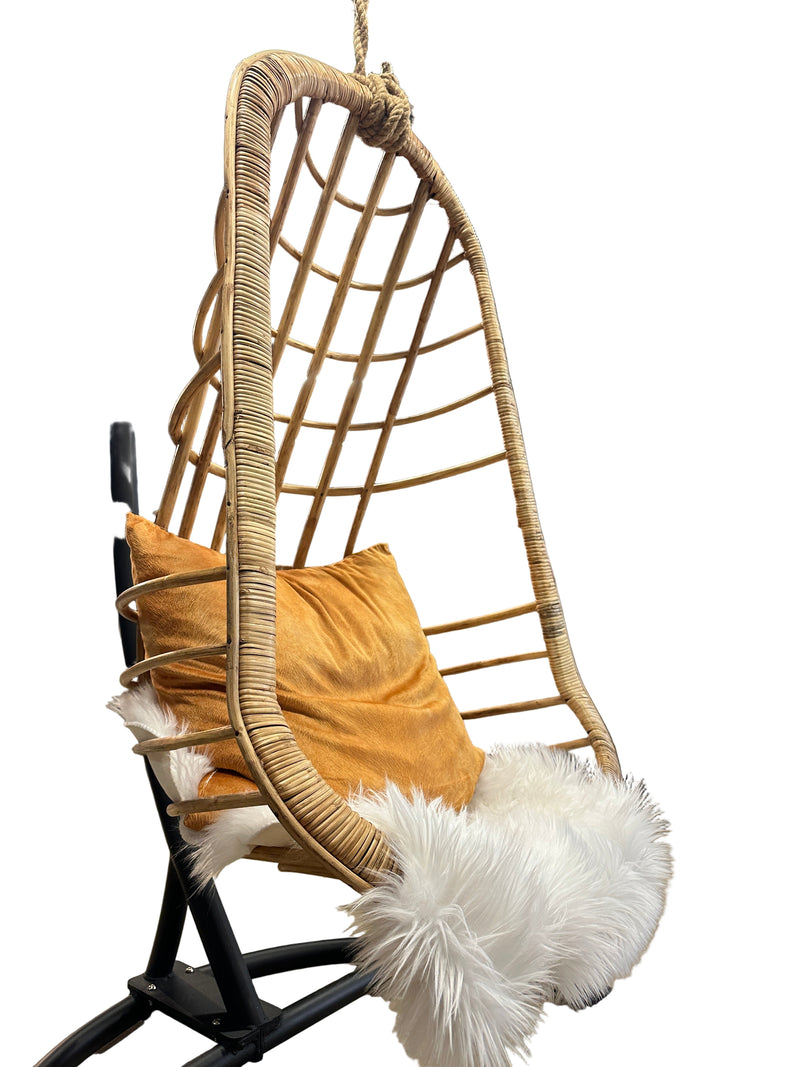 Hanging Rattan Kid’s Chair with Stand Two’s Company