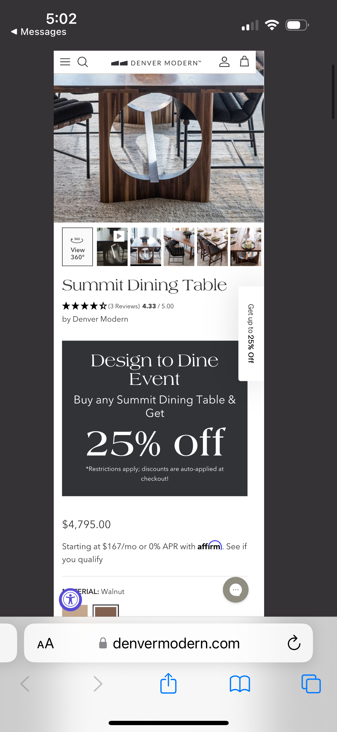 Denver Modern Summit Dining Table