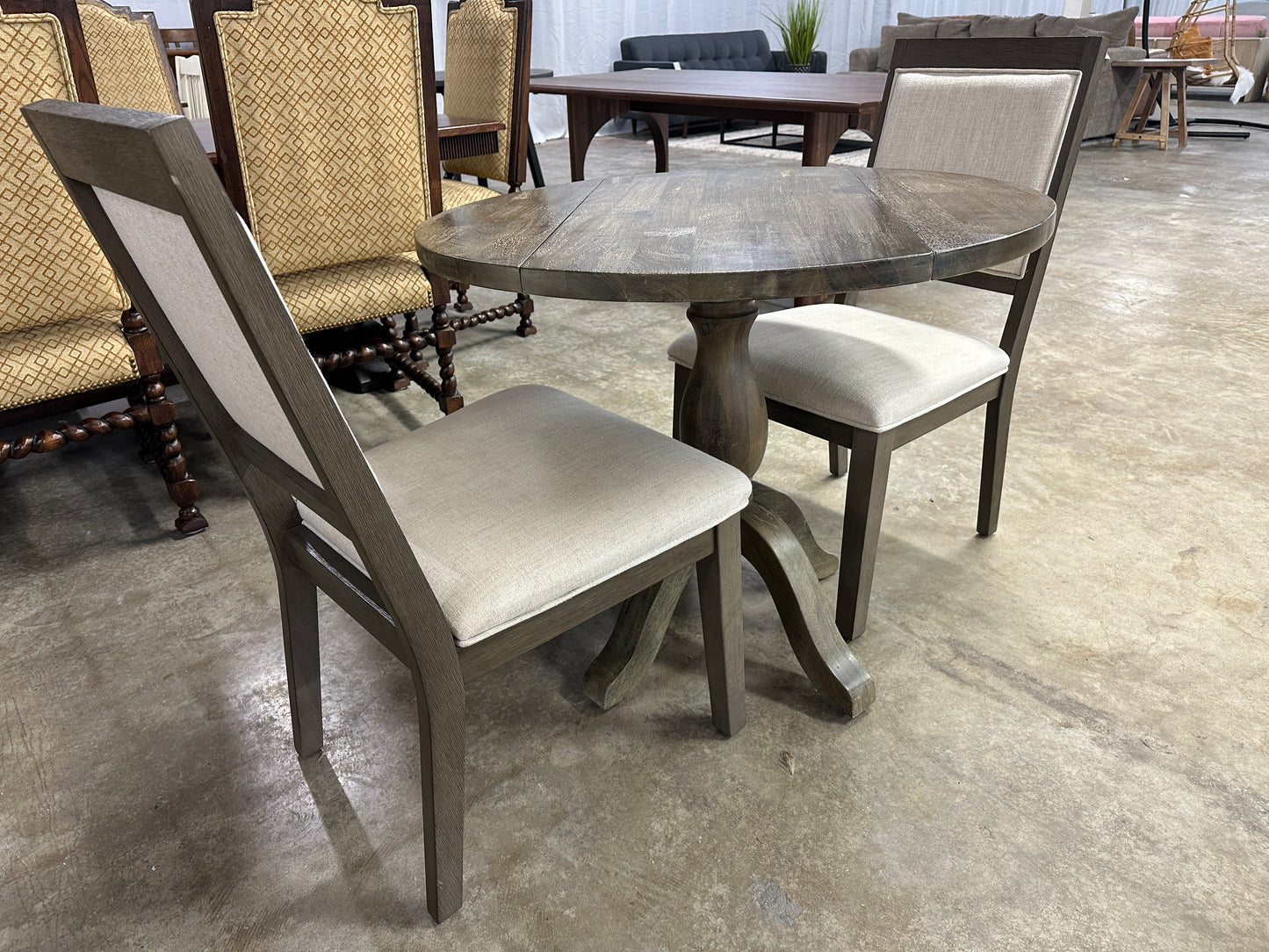 Udorich & Linon Dining Table and Upholstered Chairs