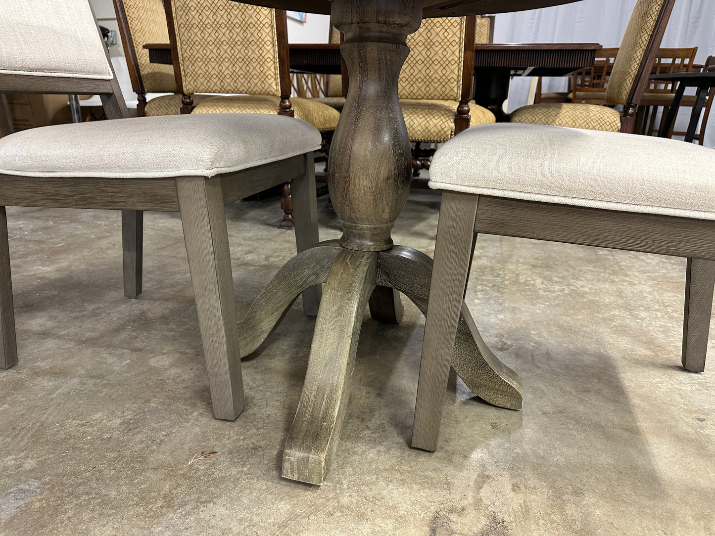 Udorich & Linon Dining Table and Upholstered Chairs