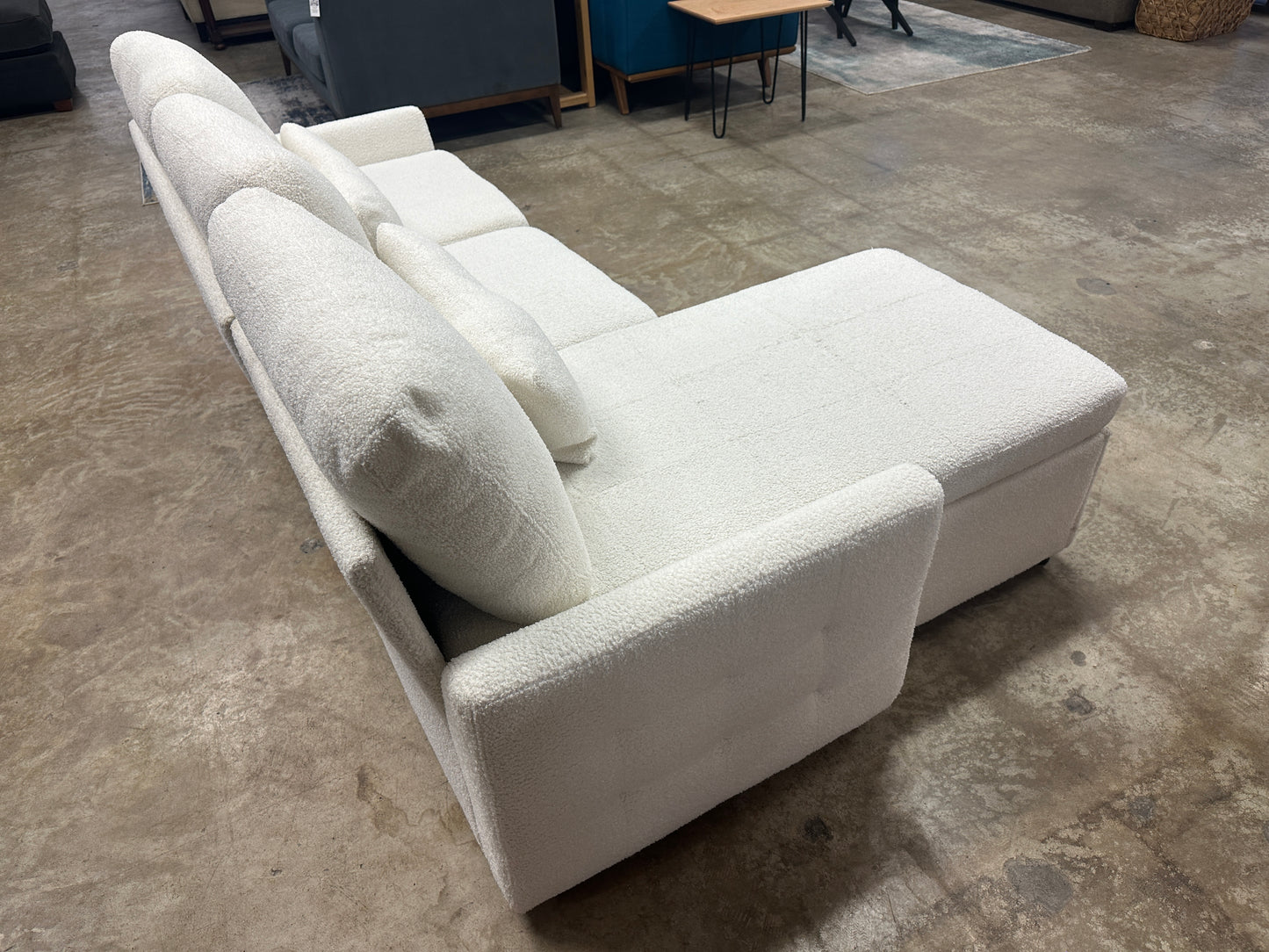 Latitude Run Sherpa Sleeper Sectional Sofa with Chaise