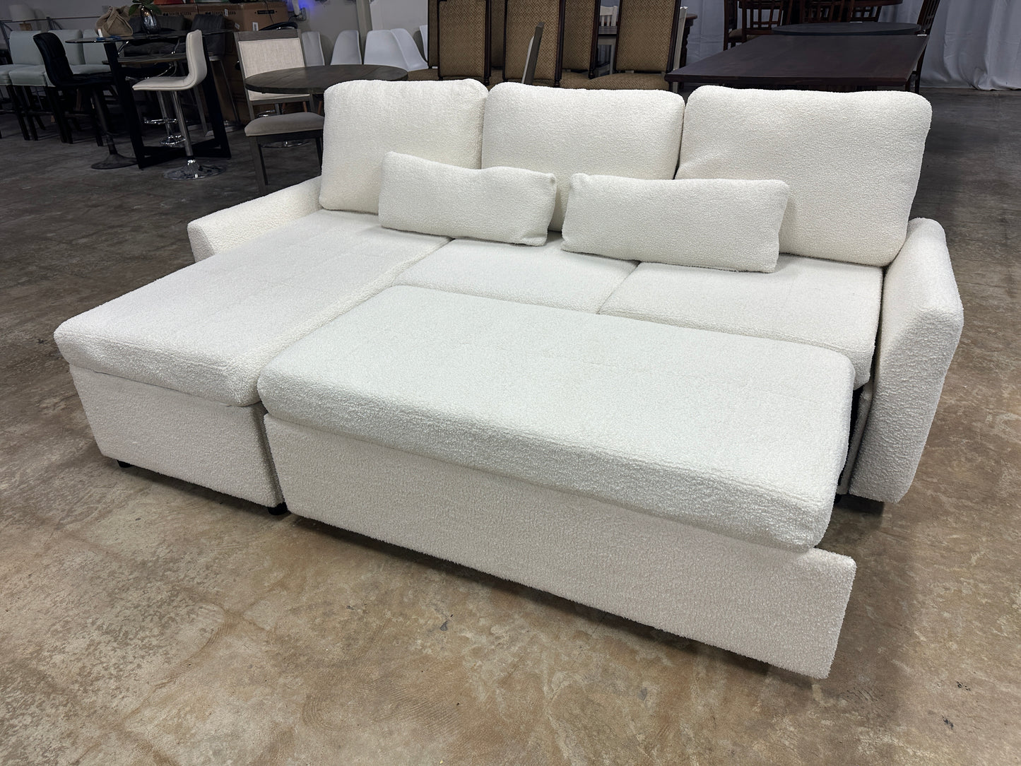 Latitude Run Sherpa Sleeper Sectional Sofa with Chaise