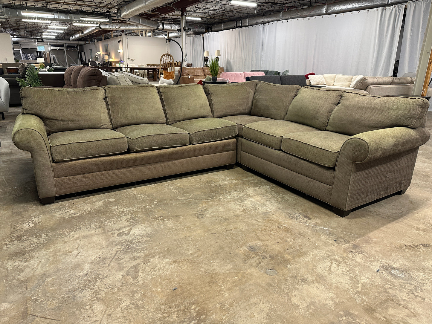 Ethan Allen Sleeper Corner Sectional Sofa