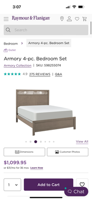 Armory Queen Bed Frame Raymour & Flanigan
