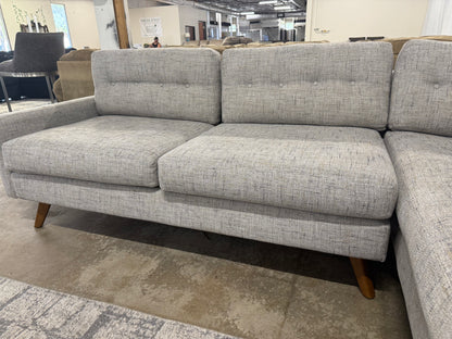 Mid Century Modern Tufted Chaise Sectional