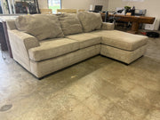 Alessandro II Taupe Chenille Sofa With Reversible Chaise -  Living Spaces Sofa  Fresh Start Furniture