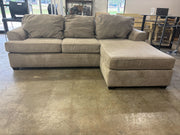 Alessandro II Taupe Chenille Sofa With Reversible Chaise -  Living Spaces Sofa  Fresh Start Furniture