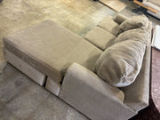 Alessandro II Taupe Chenille Sofa With Reversible Chaise -  Living Spaces Sofa  Fresh Start Furniture
