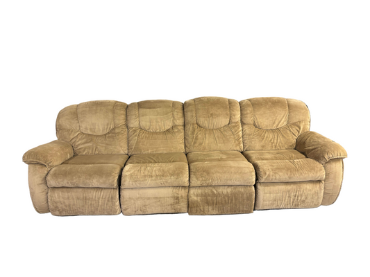 Suede Reclining Sectional