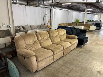 Suede Reclining Sectional