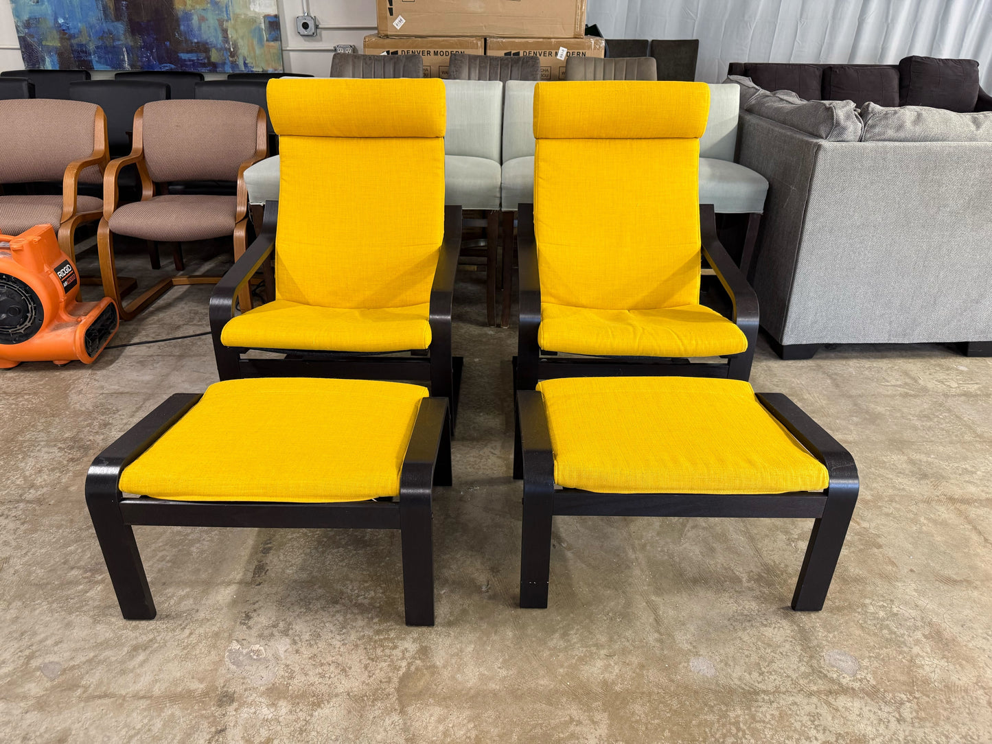 POÄNG Armchair and Ottoman