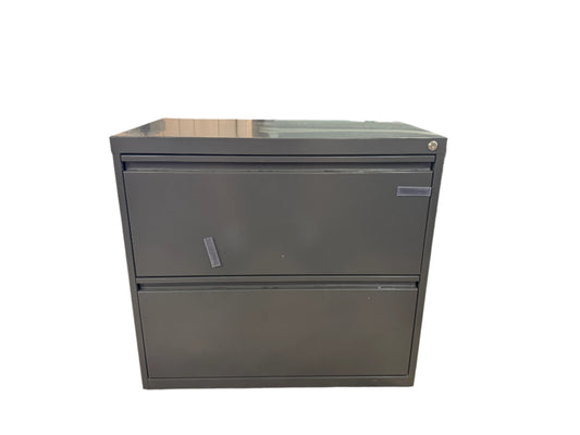 Gray Steelcase 2-Drawer Lateral Filing Cabinet