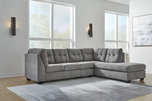 Marleton Grey 2-Piece RAF Chaise Sectional Ashley