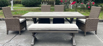 Laguna Heights Bench with Cushion Ashley Furniture Outdoor Benches Default Title Fresh Start Furniture