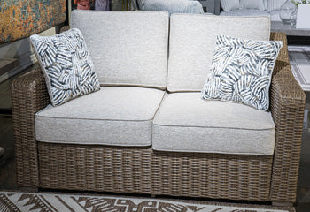 Laguna Heights Outdoor Loveseat with Cushion Ashley Furniture Outdoor Loveseat Default Title Fresh Start Furniture