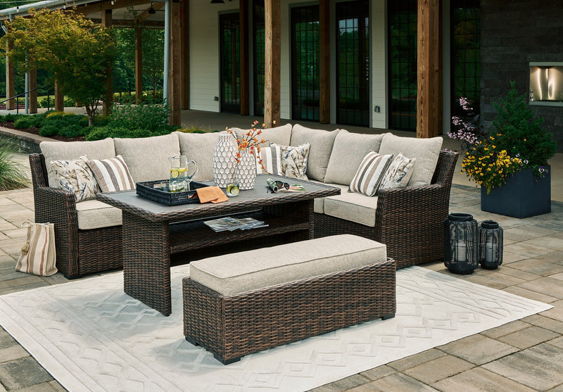 Brook Ranch Outdoor Package -  Ashley Furniture Outdoor Seating Set  Fresh Start Furniture