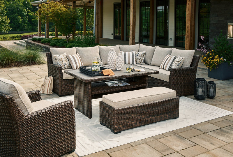 Brook Ranch Outdoor Package -  Ashley Furniture Outdoor Seating Set  Fresh Start Furniture