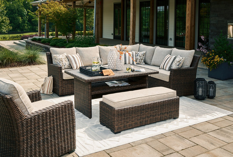 Brook Ranch Outdoor Package -  Ashley Furniture Outdoor Seating Set  Fresh Start Furniture