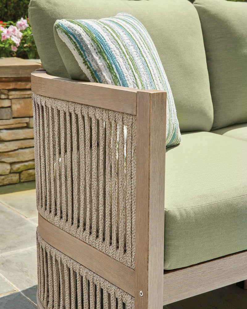Serena Shores Outdoor Sofa with Cushion Ashley Furniture Outdoor Sofa  Fresh Start Furniture