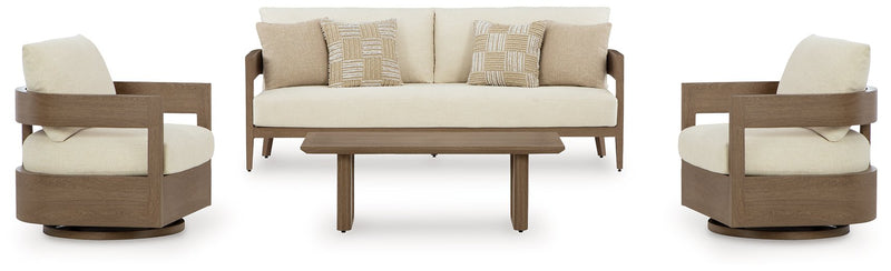 Serene Bay Outdoor Seating Set Ashley Furniture Outdoor Seating Set 4-Piece: Outdoor Sofa/2-Outdoor Dining Chair/Outdo Fresh Start Furniture